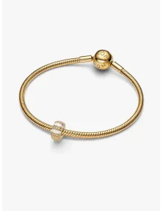 PANDORA Funklende Pavé Tredobbelt Række Charm | Glimtende Elegance 2