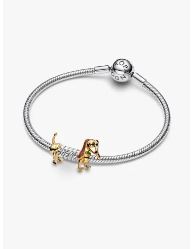 PANDORA Funklende Pavé Tredobbelt Række Charm | Glimtende Elegance