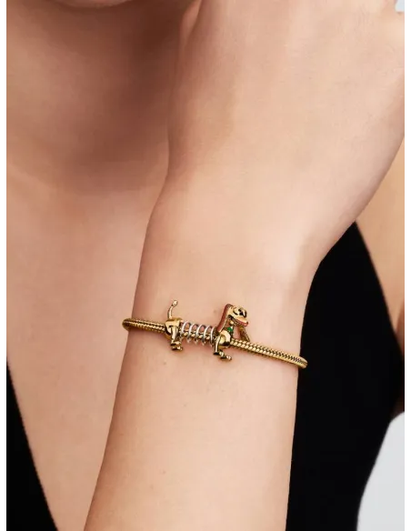 PANDORA Funklende Pavé Tredobbelt Række Charm | Glimtende Elegance