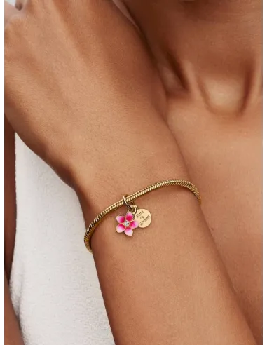 PANDORA Funklende Pavé Tredobbelt Række Charm | Glimtende Elegance