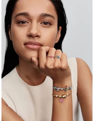 Pandora Disney Vaiana Ocean Bølge Ring | Blå Sten