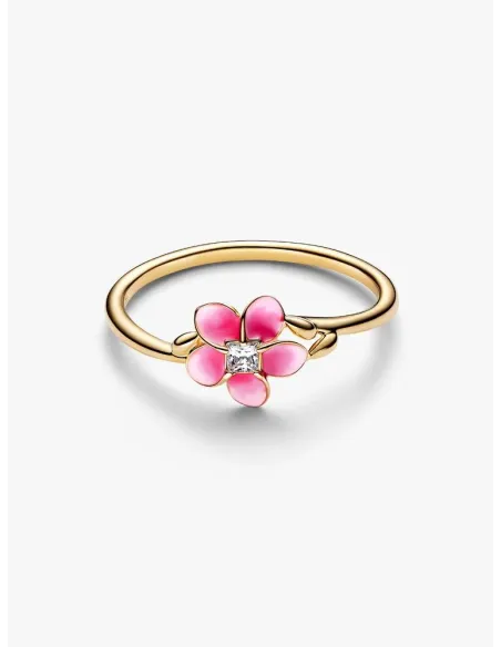 Pandora Disney Vaiana Blomster Ring | Rosa Emalje