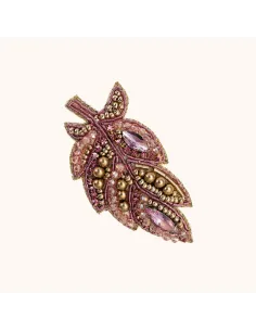 AQUA DULCE | PINK LEAF | BROOCH