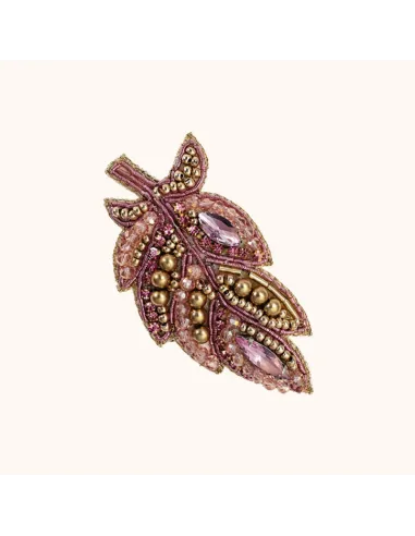 AQUA DULCE | PINK LEAF | BROOCH