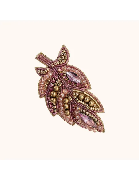AQUA DULCE | PINK LEAF | BROOCH