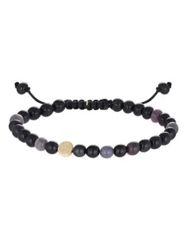 HEIRING VIRO armbånd med obsidian, rubin og safir
