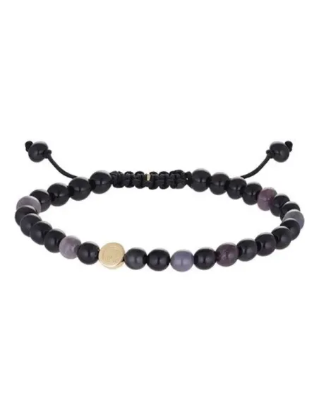 HEIRING VIRO armbånd med obsidian, rubin og safir