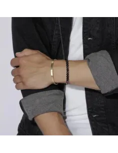 HEIRING VIRO armbånd med grøn jasper og guldmønt 2