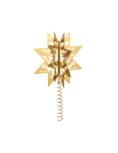 H.C. Andersen Topstjerne Forgyldt 16,5 cm | Juletræsstjerne med Papirklip