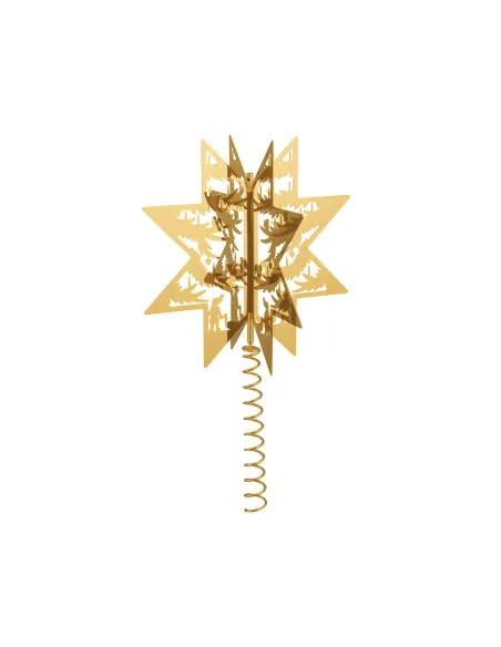 H.C. Andersen Topstjerne Forgyldt 16,5 cm | Juletræsstjerne med Papirklip
