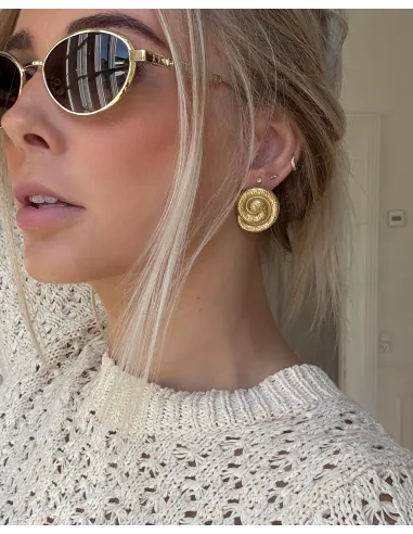 KHAAI STUDIO | Swirl Earrings - Forgyldt