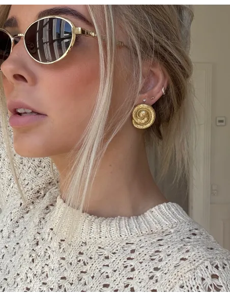 KHAAI STUDIO | Swirl Earrings - Forgyldt