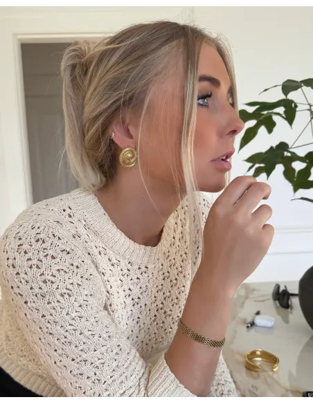 KHAAI STUDIO | Swirl Earrings - Forgyldt
