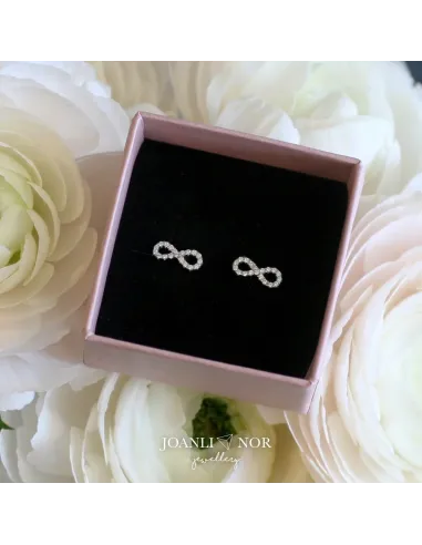 JOANLI NOR | Rhd. sølv øreringe AGNANOR cz. 10mm