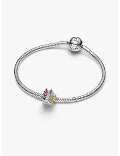 PANDORA Funklende Pavé Tredobbelt Række Charm | Glimtende Elegance 2
