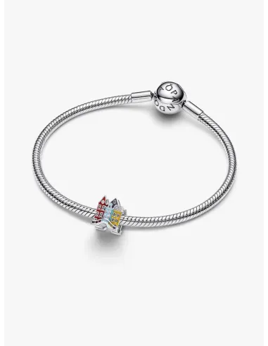PANDORA Funklende Pavé Tredobbelt Række Charm | Glimtende Elegance