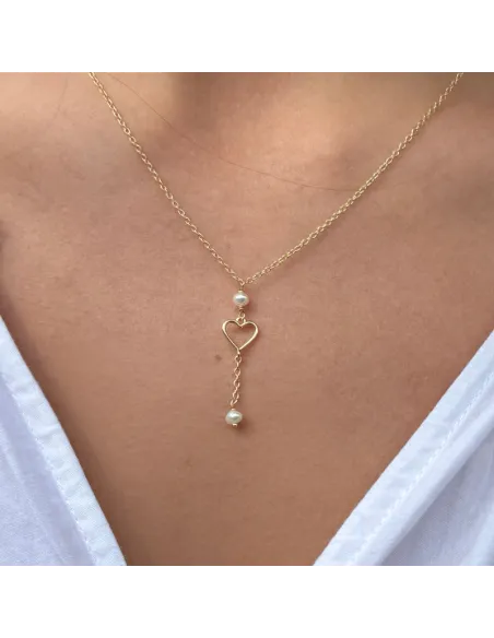 AQUA DULCE | ALMA PEARL NECKLACE | GOLDEN