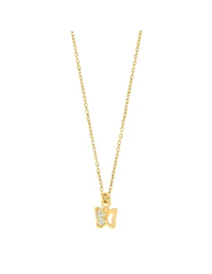 NOA KIDS JEWELLERY | Forg. sølvvedhæng sommerfugl m. cz