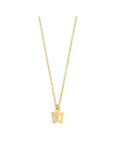 NOA KIDS JEWELLERY | Forg. sølvvedhæng sommerfugl m. cz