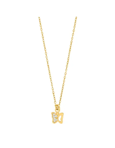 NOA KIDS JEWELLERY | Forg. sølvvedhæng sommerfugl m. cz