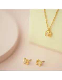 NOA KIDS JEWELLERY | Forg. sølvvedhæng sommerfugl m. cz 2