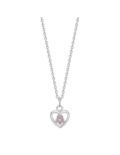 NOA KIDS JEWELLERY | Rhd. sølvvedhæng hjerte m. cz