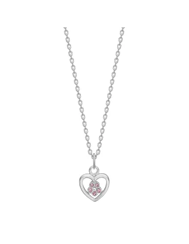 NOA KIDS JEWELLERY | Rhd. sølvvedhæng hjerte m. cz