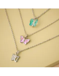 NOA KIDS JEWELLERY | Rhd. sølvvedhæng sommerfugl m. cz 2