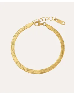 KHAAI STUDIO | Flat Snake Bracelet - Forgyldt