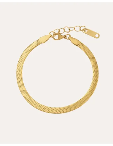 KHAAI STUDIO | Flat Snake Bracelet - Forgyldt