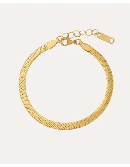 KHAAI STUDIO | Flat Snake Bracelet - Forgyldt