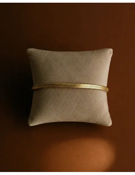 KHAAI STUDIO | Flat Snake Bracelet - Forgyldt