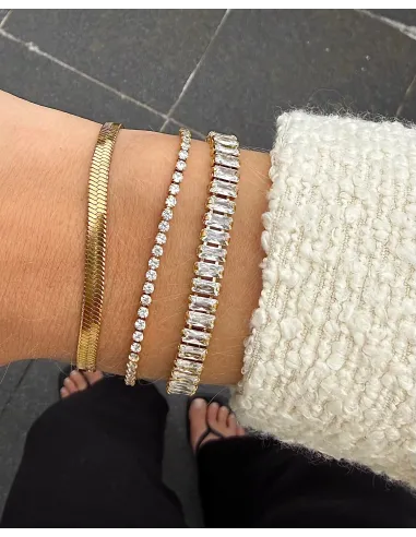 KHAAI STUDIO | Flat Snake Bracelet - Forgyldt