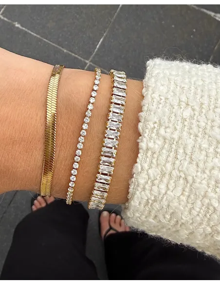 KHAAI STUDIO | Flat Snake Bracelet - Forgyldt
