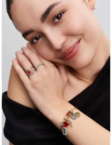 Pandora Disney Vaiana Ocean Bølge Ring | Blå Sten