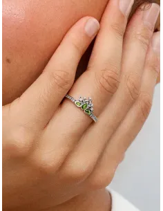 Pandora Disney Vaiana Ocean Bølge Ring | Blå Sten 2