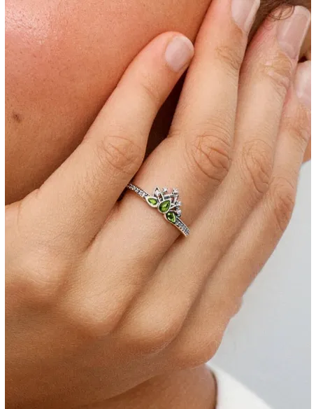 Pandora Disney Vaiana Ocean Bølge Ring | Blå Sten