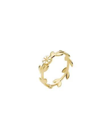 LUND COPENHAGEN | Marguerit ring 5mm krans 24kt forgyldt