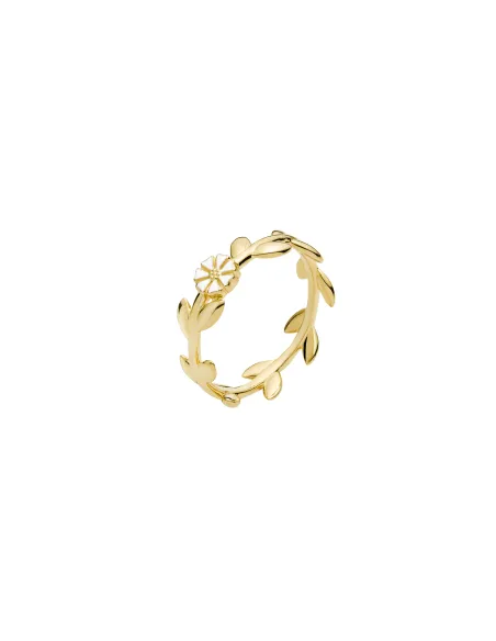 LUND COPENHAGEN | Marguerit ring 5mm krans 24kt forgyldt