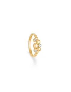 RANDERS SØLV | Kuglefingerring 14 kt guld