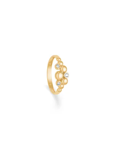 RANDERS SØLV | Kuglefingerring 14 kt guld