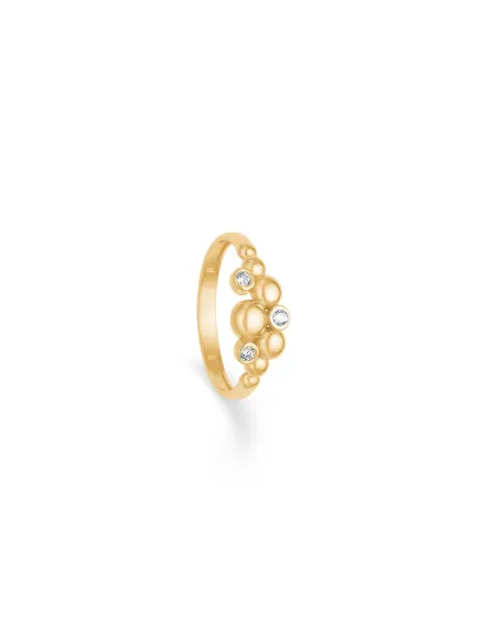 RANDERS SØLV | Kuglefingerring 14 kt guld