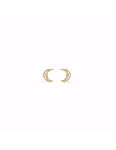 Guld & Sølv Design | Seville guld ørestik i 8kt. med zirkonia
