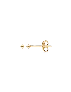 14 kt. guld ørestikker blad tynd aflang | Støvring Design