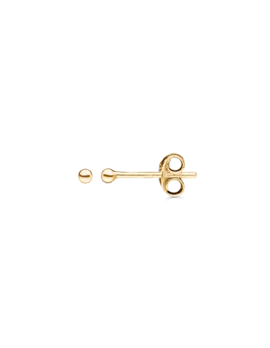 14 kt. guld ørestikker blad tynd aflang | Støvring Design