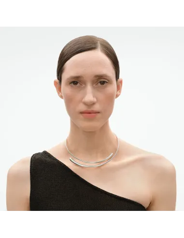 Georg Jensen Mercy halsring i sølv | SM–ML