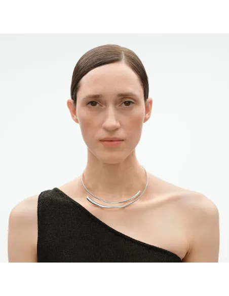 Georg Jensen Mercy halsring i sølv | SM–ML