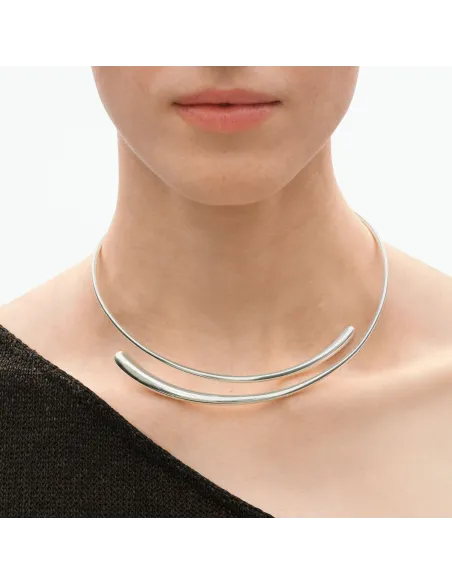 Georg Jensen Mercy halsring i sølv | SM–ML