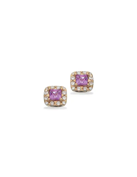 Scrouples | Diana ørepynt roset 0,12 H-W/SI-pink safir 14 kt