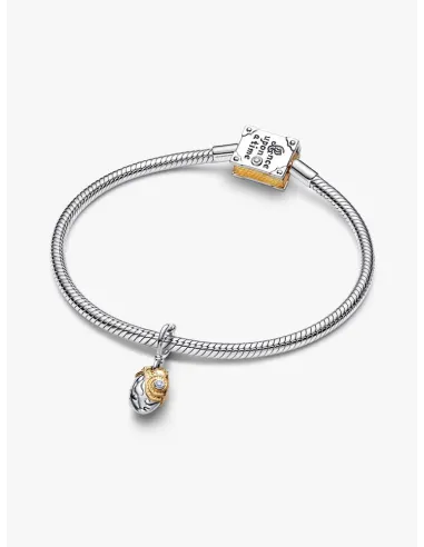 PANDORA Funklende Pavé Tredobbelt Række Charm | Glimtende Elegance